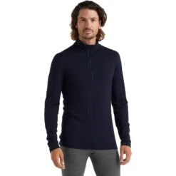 Icebreaker 200 Oasis Half Zip Long Sleeve Shirt Men - Midnight Navy