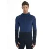 Icebreaker 200 Sonebula Half Zip Long Sleeve Hood Shirt Men - Midnight Navy/Royal Navy/Snow -Icebreaker icebreaker mens 200 sonebula half zip long sleeve hood shirt midnight navy royal navy snow 1 1555381