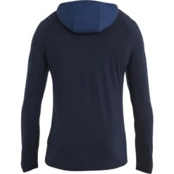 Icebreaker 200 Sonebula Half Zip Long Sleeve Hood Shirt Men - Midnight Navy/Royal Navy/Snow -Icebreaker icebreaker mens 200 sonebula half zip long sleeve hood shirt midnight navy royal navy snow 2 1486776