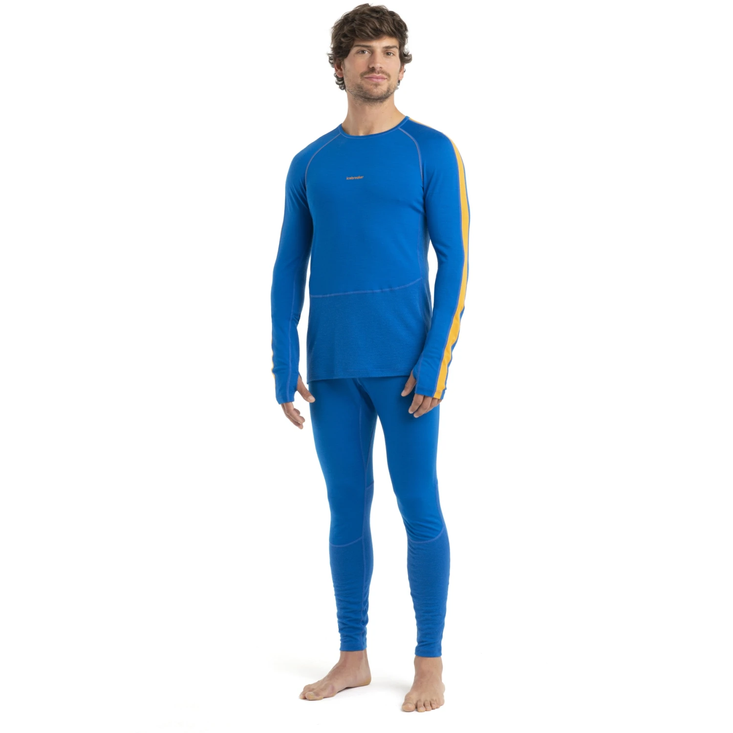 Icebreaker 200 ZoneKnit™ Crewe Long Sleeve Shirt Men - Lazurite/Solar 7 Icebreaker 200 ZoneKnit™ Crewe Long Sleeve Shirt Men - Lazurite/Solar - Image 5