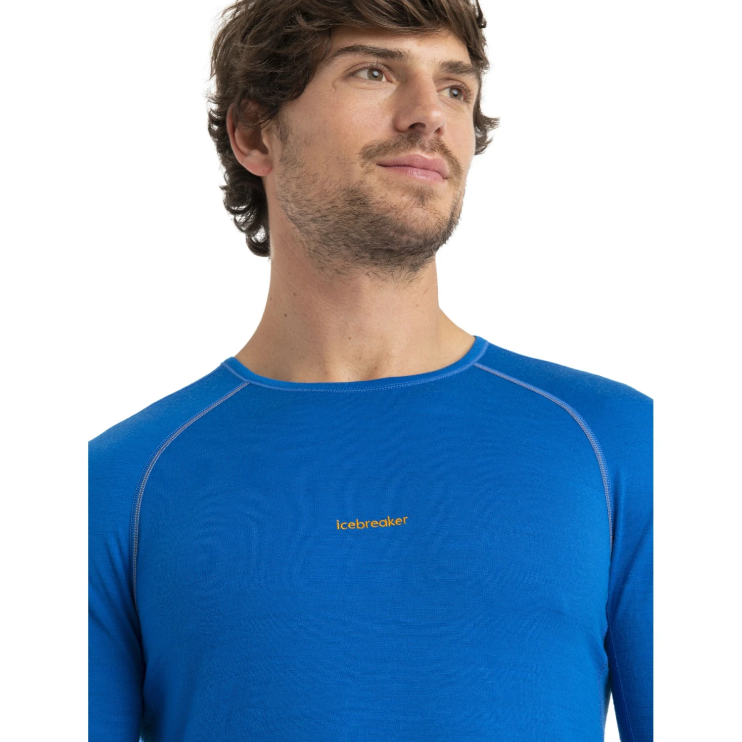 Icebreaker 200 ZoneKnit™ Crewe Long Sleeve Shirt Men - Lazurite/Solar 8 Icebreaker 200 ZoneKnit™ Crewe Long Sleeve Shirt Men - Lazurite/Solar - Image 6