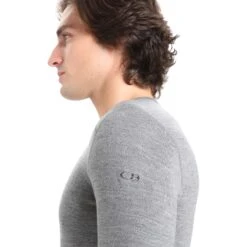 Icebreaker 260 Tech Crewe Long Sleeve Shirt Men - Gritstone HTHR -Icebreaker icebreaker mens 260 tech crewe long sleeve shirt gritstone hthr 5 1555005