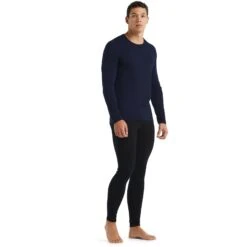 Icebreaker 260 Tech Crewe Long Sleeve Shirt Men - Midnight Navy -Icebreaker icebreaker mens 260 tech crewe long sleeve shirt midnight navy 4 1038011