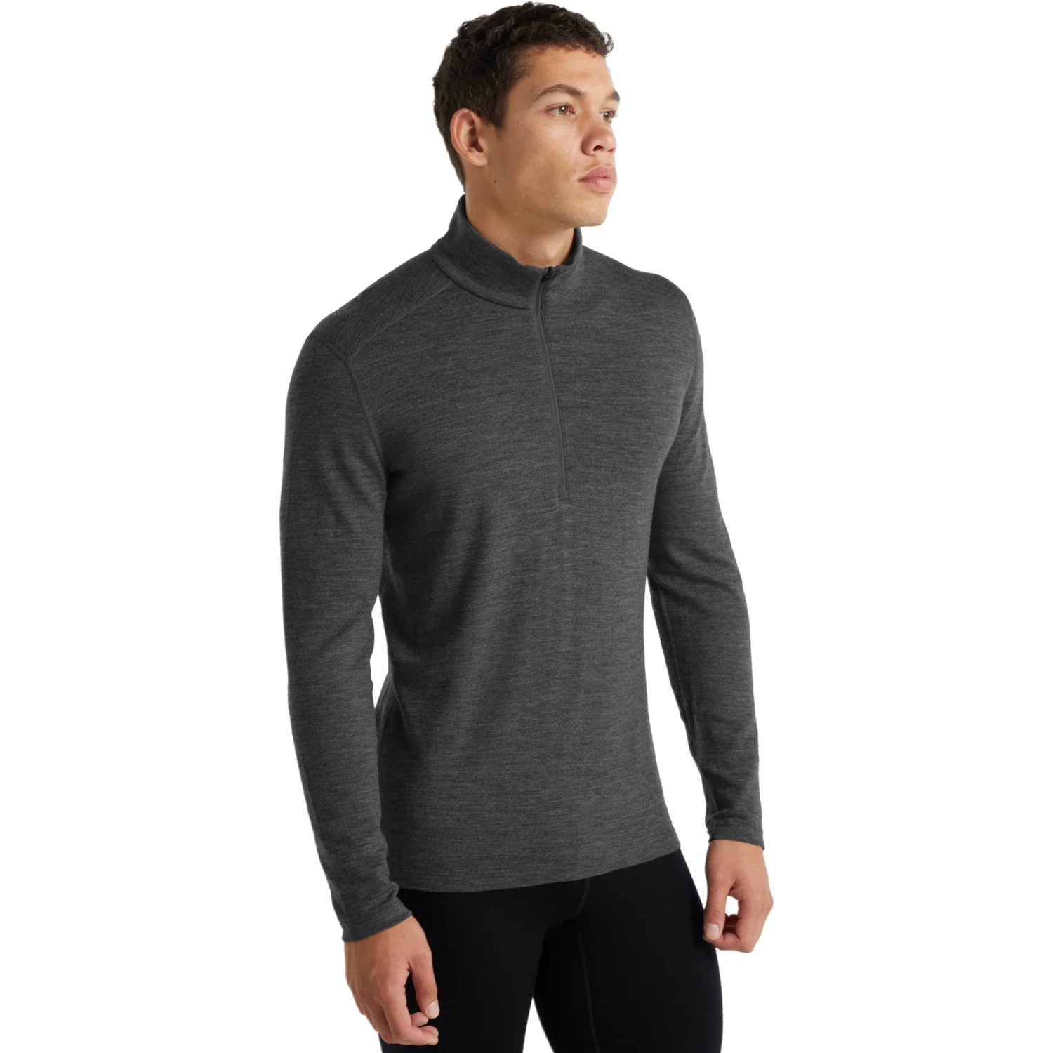 Icebreaker 260 Tech Half Zip Long Sleeve Shirt Men - Gritstone Hthr 4 Icebreaker 260 Tech Half Zip Long Sleeve Shirt Men - Gritstone Hthr - Image 2