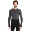 Icebreaker 260 ZoneKnit™ Crewe Long Sleeve Shirt Men - Jet HTHR/Black/Metro HTHR -Icebreaker icebreaker mens 260 zoneknit long sleeve crewe jet hthr black metro hthr 1 1487398
