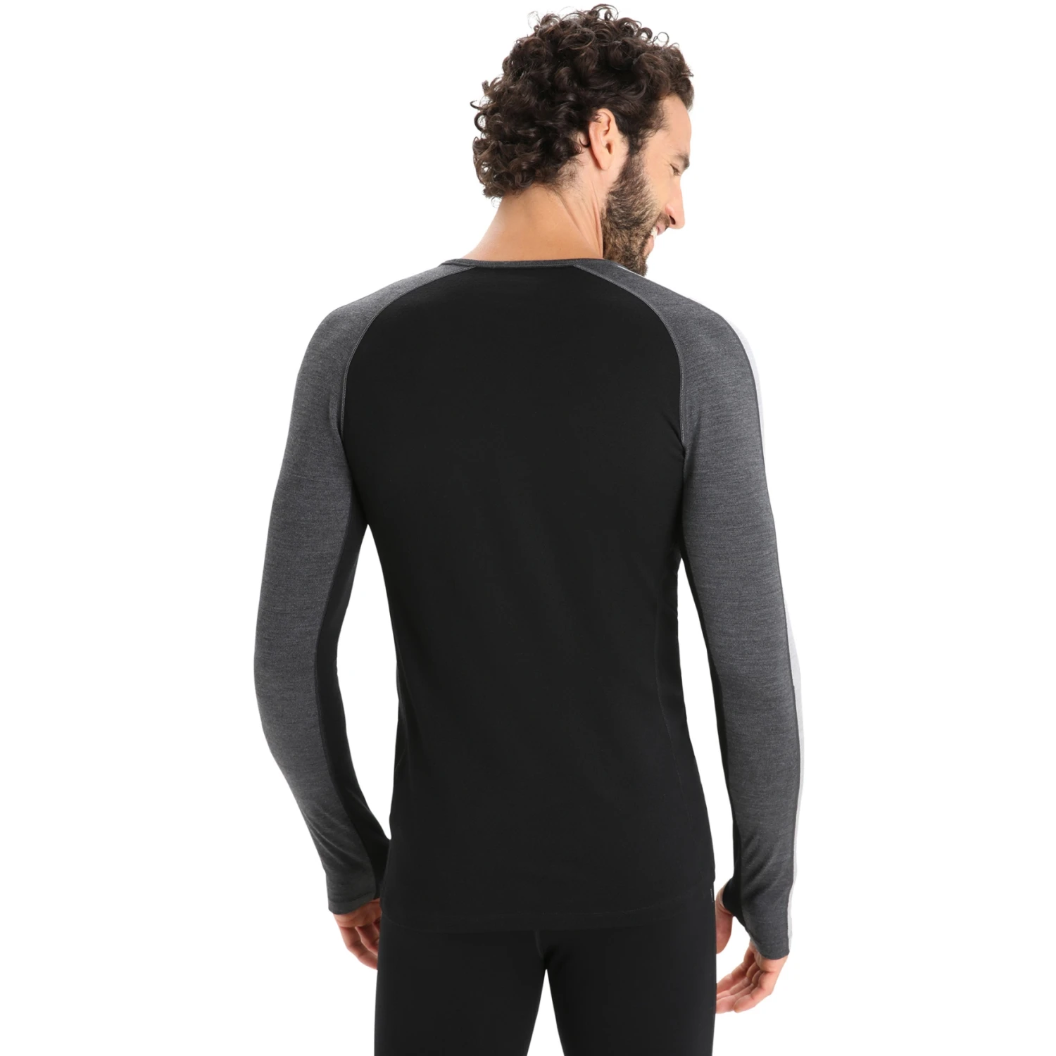 Icebreaker 260 ZoneKnit™ Crewe Long Sleeve Shirt Men - Jet HTHR/Black/Metro HTHR 4 Icebreaker 260 ZoneKnit™ Crewe Long Sleeve Shirt Men - Jet HTHR/Black/Metro HTHR - Image 2