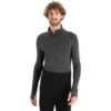 Icebreaker 260 ZoneKnit™ Half Zip Long Sleeve Shirt Men - Jet Hthr/Black/Metro Hthr