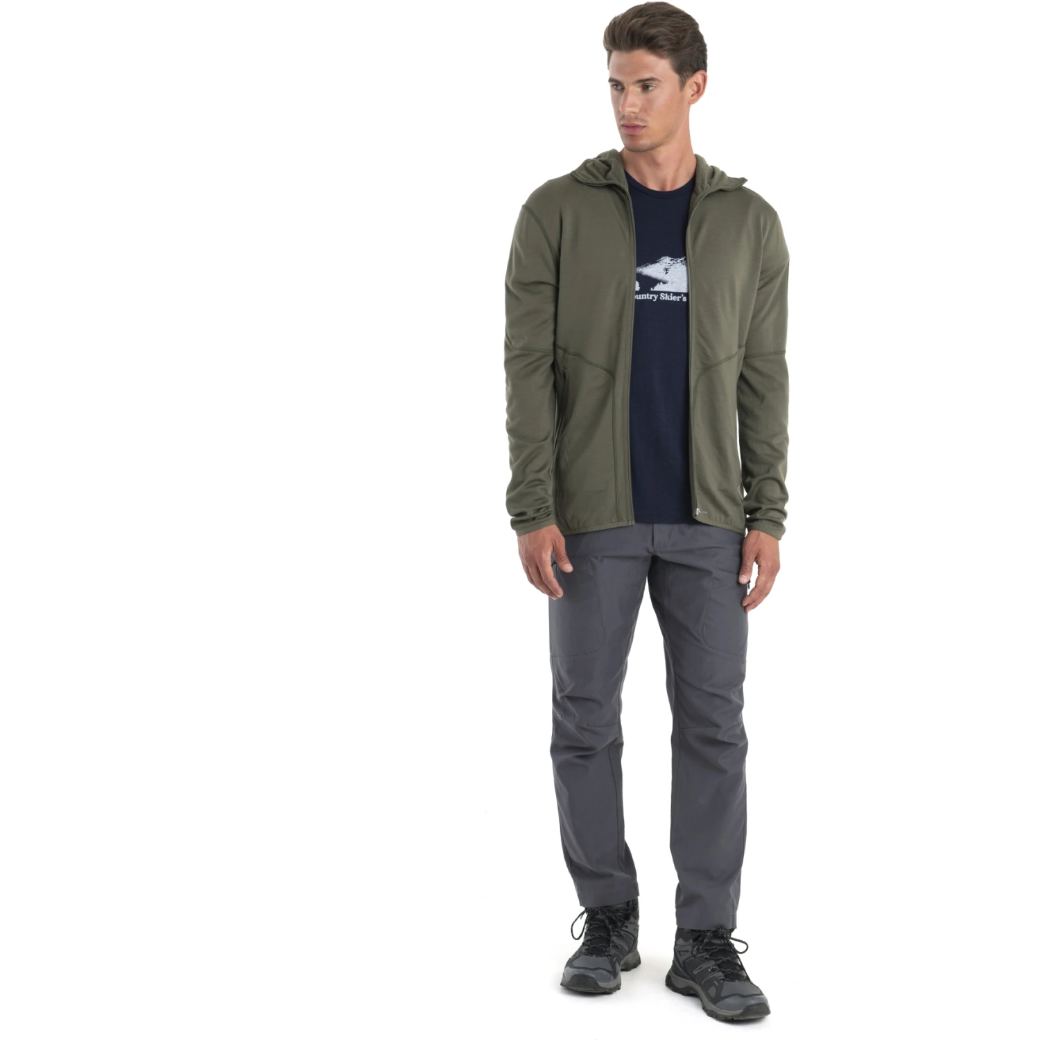 Icebreaker 560 Realfleece™ Elemental II Long Sleeve Zip Hood Men - Loden 7 Icebreaker 560 Realfleece™ Elemental II Long Sleeve Zip Hood Men - Loden - Image 5