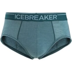 Icebreaker Anatomica Briefs Men - Green Glory/Astral Blue/Stripe