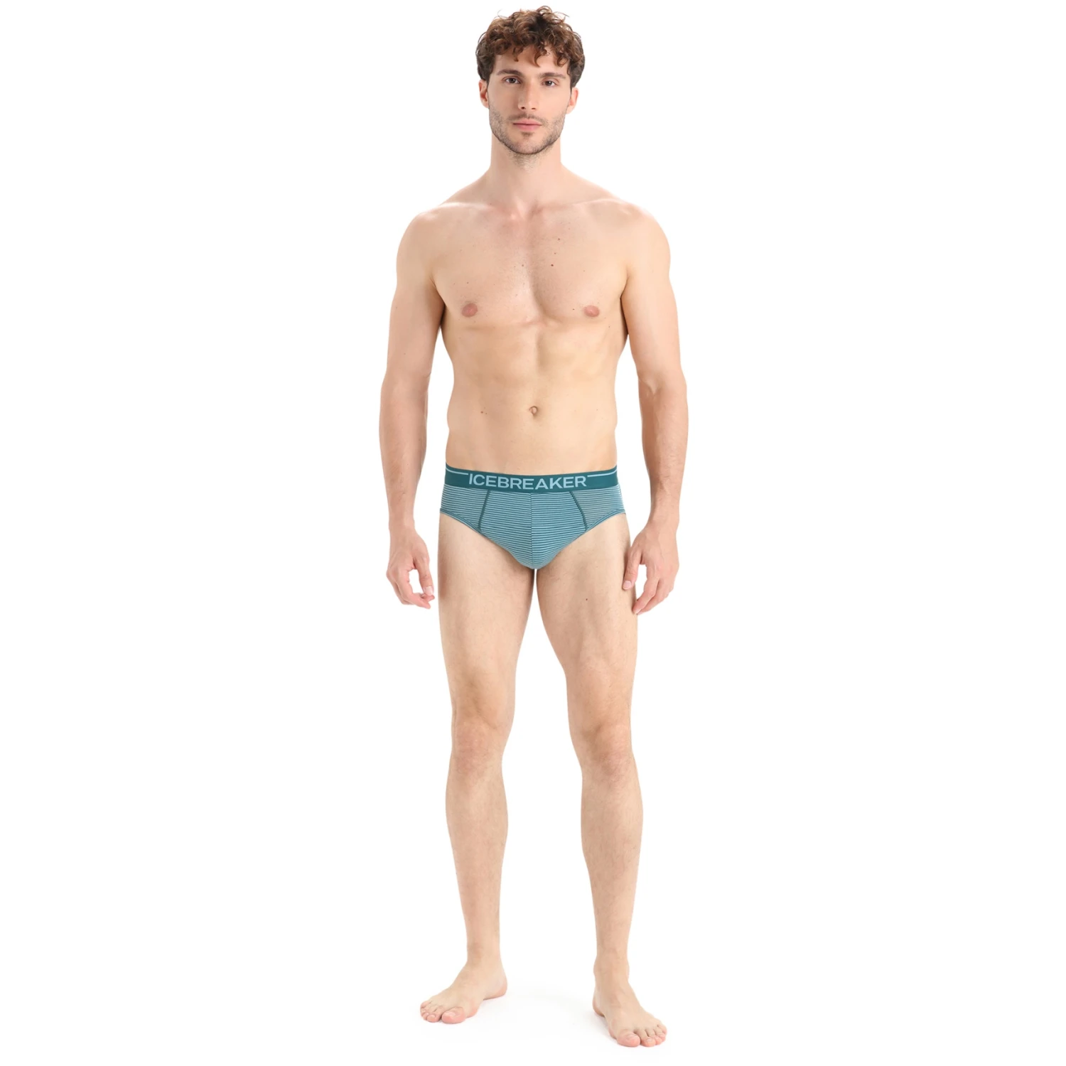 Icebreaker Anatomica Briefs Men - Green Glory/Astral Blue/Stripe 7 Icebreaker Anatomica Briefs Men - Green Glory/Astral Blue/Stripe - Image 5