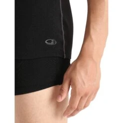 Icebreaker Anatomica V Short Sleeve Shirt Men - Black/Monsoon -Icebreaker icebreaker mens anatomica v short sleeve shirt black monsoon 5 1457760