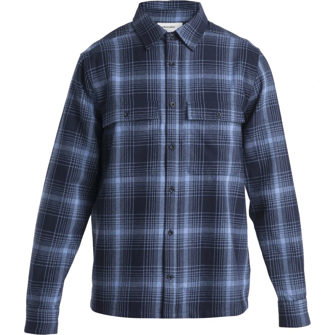 Icebreaker Dawnder Long Sleeve Plaid Flannel Shirt Men - Midnight Navy/Kyanite 4 Icebreaker Dawnder Long Sleeve Plaid Flannel Shirt Men - Midnight Navy/Kyanite - Image 2