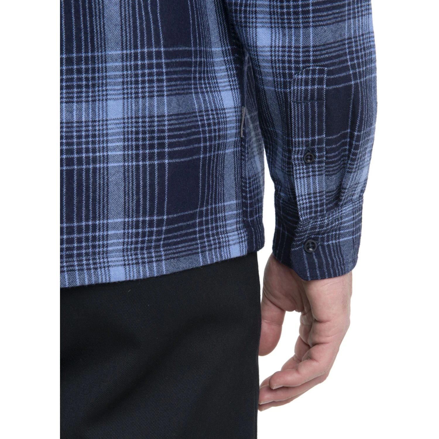 Icebreaker Dawnder Long Sleeve Plaid Flannel Shirt Men - Midnight Navy/Kyanite 7 Icebreaker Dawnder Long Sleeve Plaid Flannel Shirt Men - Midnight Navy/Kyanite - Image 5