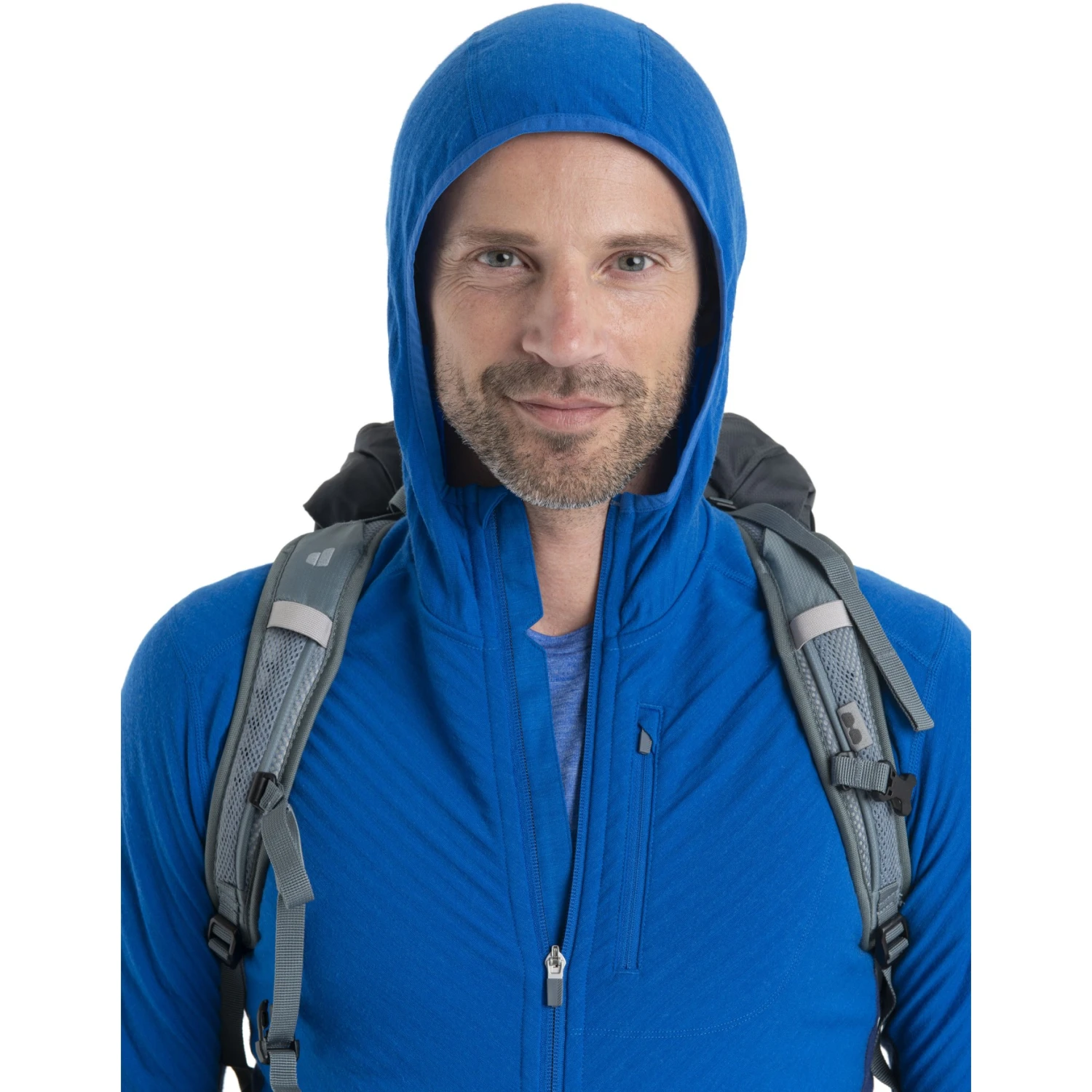 Icebreaker Descender Zip Hood Long Sleeve Midlayer Men - Lazurite/Royal Navy 14 Icebreaker Descender Zip Hood Long Sleeve Midlayer Men - Lazurite/Royal Navy - Image 12