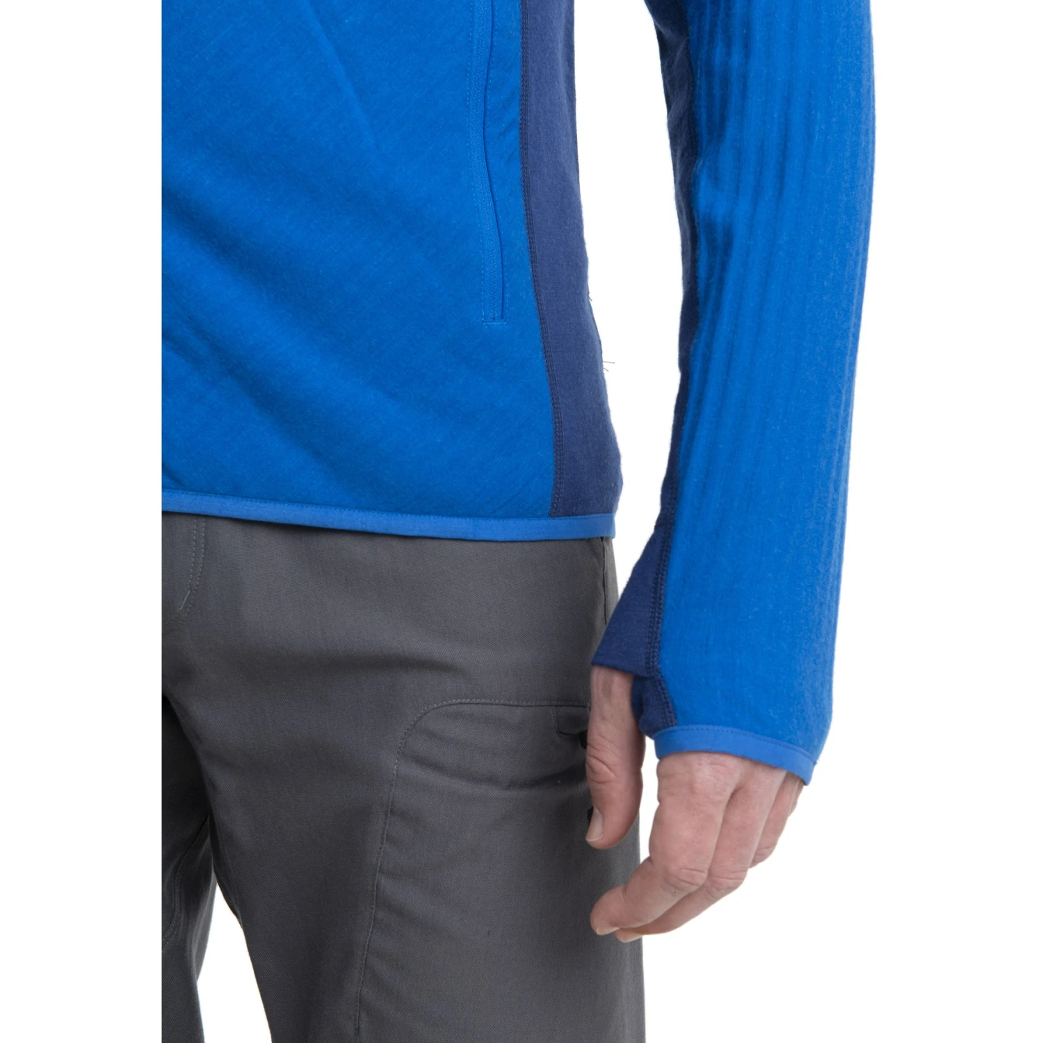 Icebreaker Descender Zip Hood Long Sleeve Midlayer Men - Lazurite/Royal Navy 8 Icebreaker Descender Zip Hood Long Sleeve Midlayer Men - Lazurite/Royal Navy - Image 6