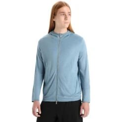 Icebreaker Granary Long Sleeve Zip Hoodie Men - Astral Blue