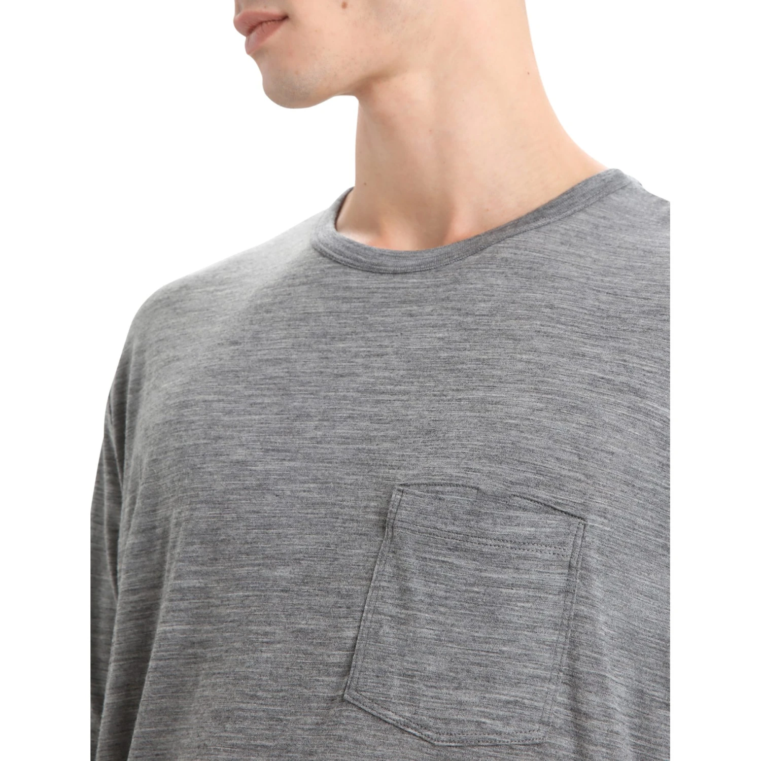 Icebreaker Granary Short Sleeve Pocket Tee Men - Gritstone Hthr 8 Icebreaker Granary Short Sleeve Pocket Tee Men - Gritstone Hthr - Image 6