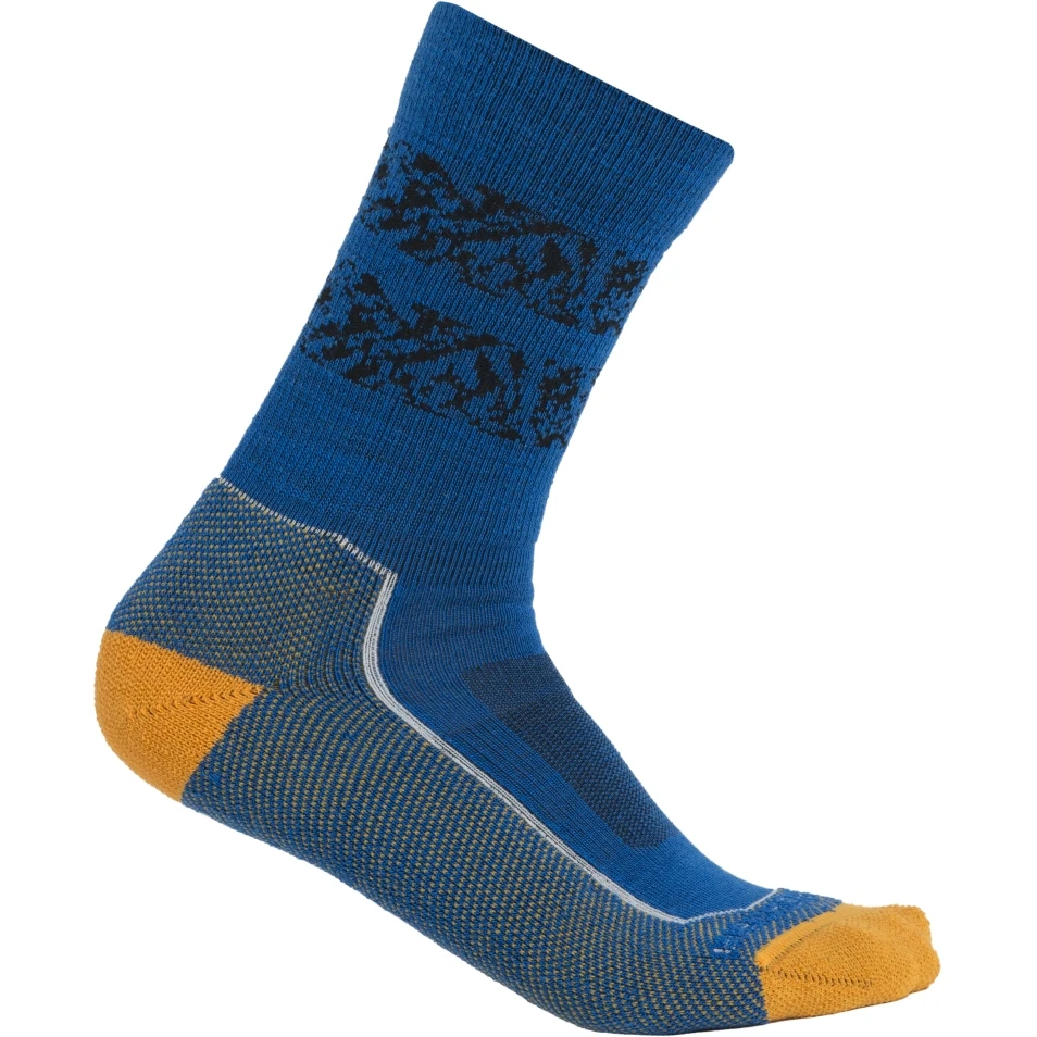 Icebreaker Hike+ Light Crew Natural Summit Socks Men - Lazurite/Solar/Snow 3 Icebreaker Hike+ Light Crew Natural Summit Socks Men - Lazurite/Solar/Snow