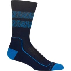 Icebreaker Hike+ Light Crew Natural Summit Socks Men - Midnight Navy/Lazurite/Black