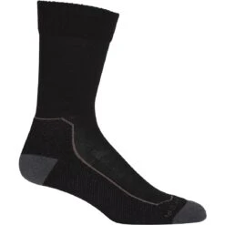 Icebreaker Hike+ Light Crew Socks Men - Black/Mink/Monsoon