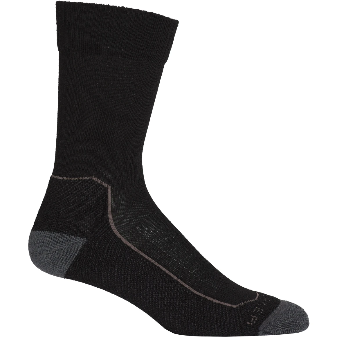 Icebreaker Hike+ Light Crew Socks Men - Black/Mink/Monsoon 3 Icebreaker Hike+ Light Crew Socks Men - Black/Mink/Monsoon