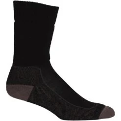 Icebreaker Hike+ Medium Crew Socks Men - Black/Mink/Monsoon