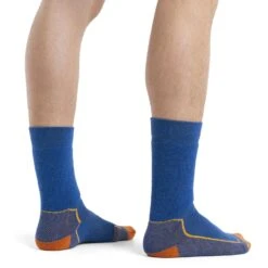 Icebreaker Hike+ Medium Crew Socks Men - Lazurite/Solar/Earth -Icebreaker icebreaker mens hike plus medium crew socks lazurite solar earth model 2 1498760