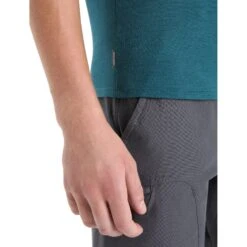 Icebreaker Hike Short Sleeve Top Men - Green Glory -Icebreaker icebreaker mens hike short sleeve top green glory 9 1382649