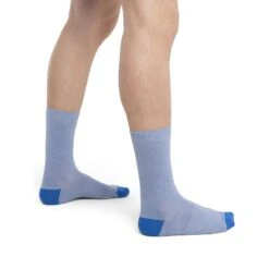 Icebreaker Lifestyle Fine Gauge Crew Socks Men - Kyanite/Lazurite -Icebreaker icebreaker mens lifestyle fine gauge crew socks kyanite lazurite model 2 1498768