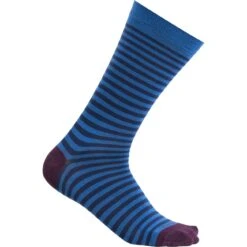 Icebreaker Lifestyle Fine Gauge Crew Stripe Socks Men - Lazurite/Nightshade/Royal Navy/Stripe