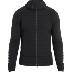 Icebreaker ZoneKnit™ Explore Long Sleeve Zip Hoodie Men - Black -Icebreaker icebreaker mens merino zoneknit explore long sleeve zip hoodie black 1 1486339