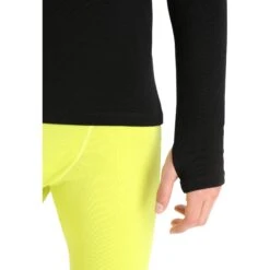 Icebreaker MerinoFine™ Long Sleeve Roll Neck Shirt Men - Black -Icebreaker icebreaker mens merinofine long sleeve roll neck black 6 1263586