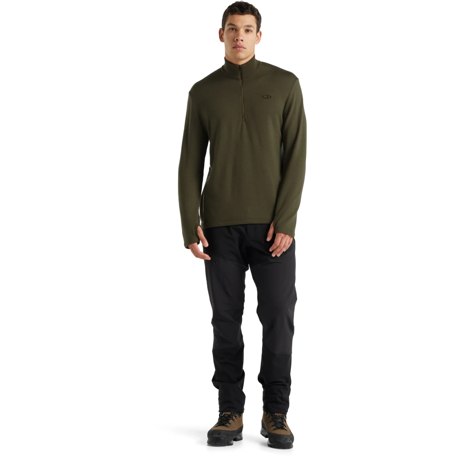 Icebreaker Original Half Zip Long Sleeve Shirt Men - Loden 10 Icebreaker Original Half Zip Long Sleeve Shirt Men - Loden - Image 8