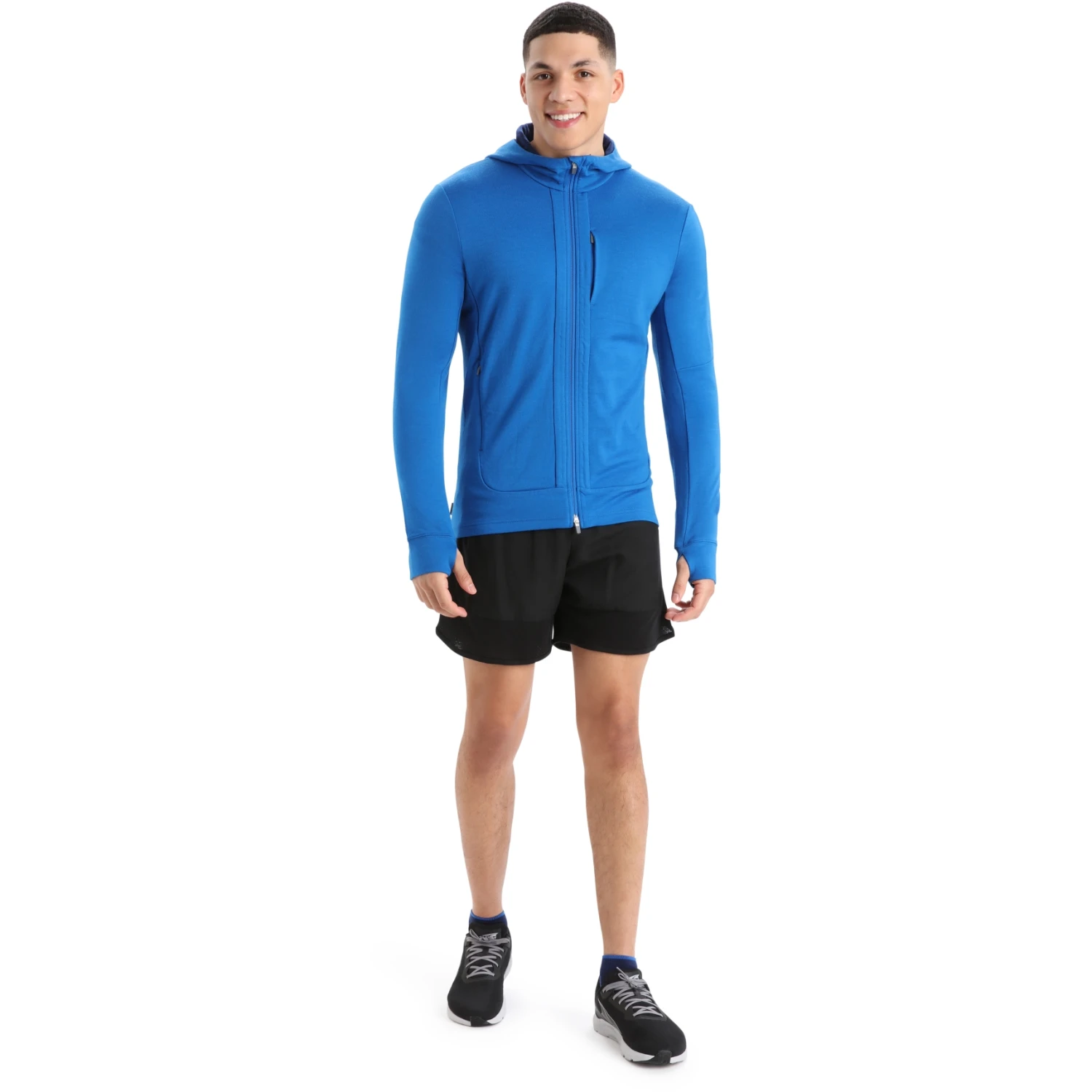 Icebreaker Quantum III Long Sleeve Zip Hood Midlayer Men - Lazurite/Royal Navy 13 Icebreaker Quantum III Long Sleeve Zip Hood Midlayer Men - Lazurite/Royal Navy - Image 11