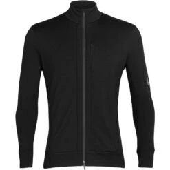 Icebreaker Quantum III Long Sleeve Zip Midlayer Men - Black -Icebreaker icebreaker mens quantum iii long sleeve zip midlayer black 1 1143863