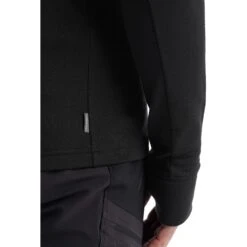 Icebreaker Quantum III Long Sleeve Zip Midlayer Men - Black -Icebreaker icebreaker mens quantum iii long sleeve zip midlayer black 9 1143876