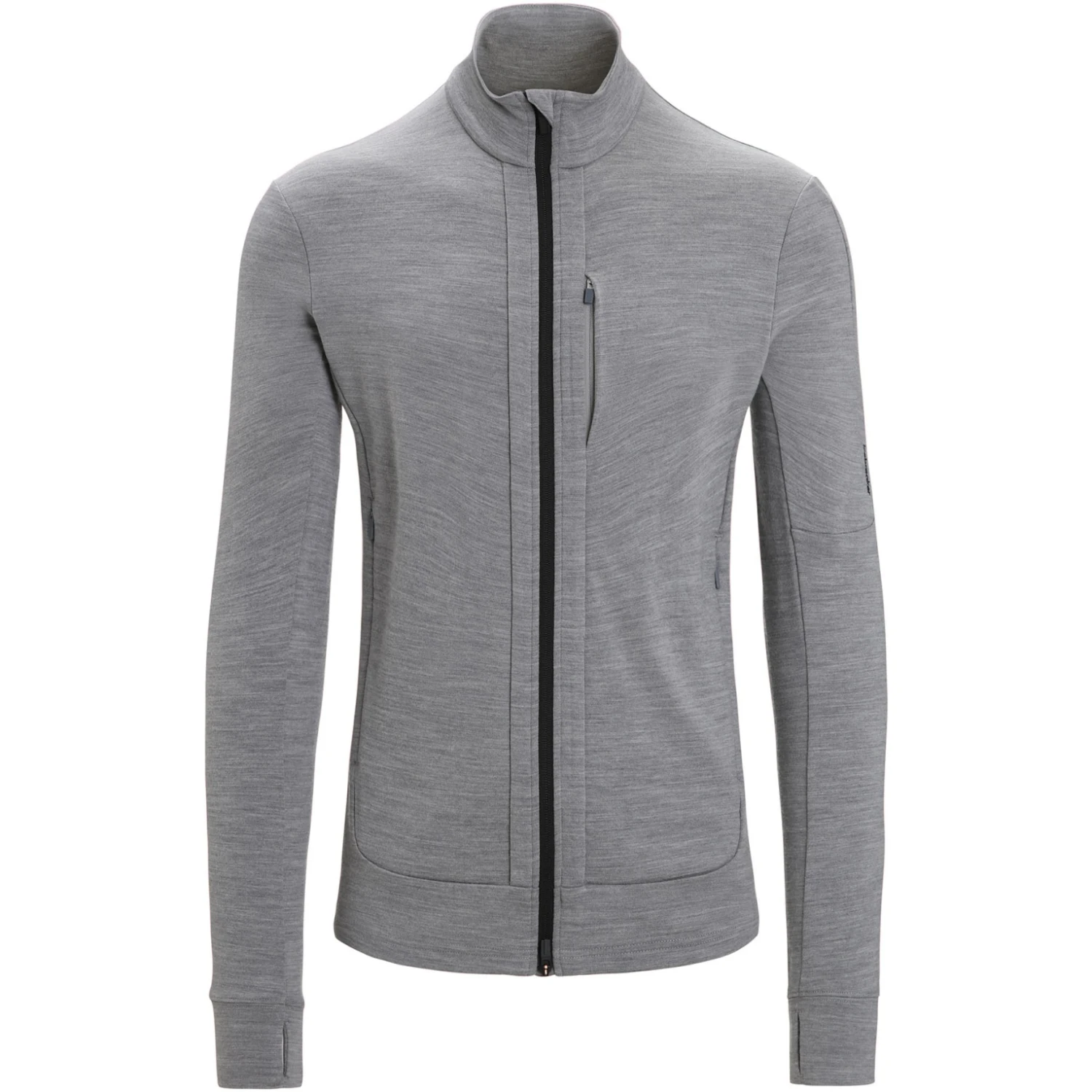 Icebreaker Quantum III Long Sleeve Zip Midlayer Men - Metro Hthr/Black 5 Icebreaker Quantum III Long Sleeve Zip Midlayer Men - Metro Hthr/Black - Image 3