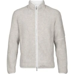 Icebreaker RealFleece™ High Pile Long Sleeve Zip Jacket Men - Ecru Hthr/Snow -Icebreaker icebreaker mens realfleece high pile long sleeve zip jacket ecru hthr snow 1 1263975