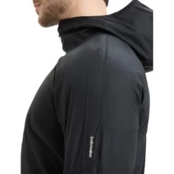 Icebreaker Shell+™ Cotton Windbreaker Men - Black -Icebreaker icebreaker mens shell plus cotton windbreaker black 6 1554493