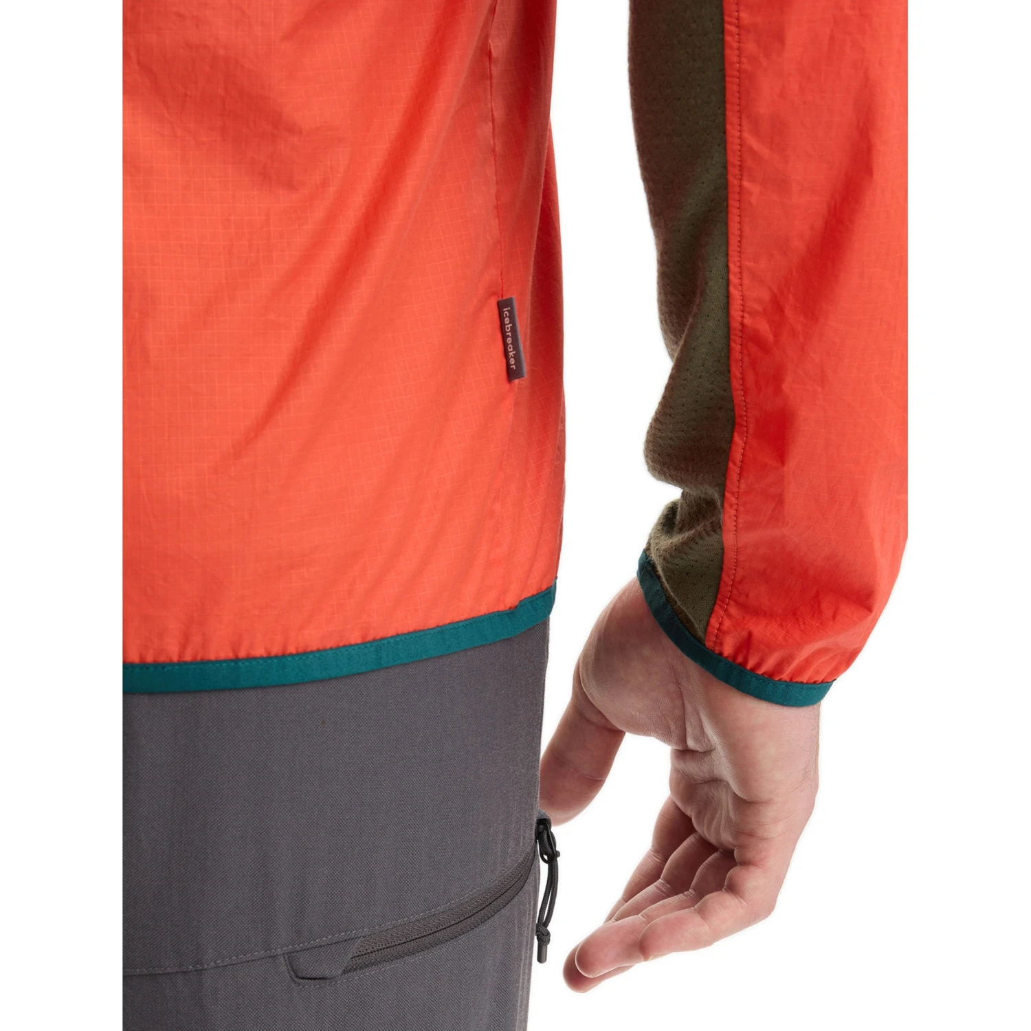 Icebreaker Shell+™ Cotton Windbreaker Men - Vibrant Earth/Loden 15 Icebreaker Shell+™ Cotton Windbreaker Men - Vibrant Earth/Loden - Image 13