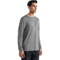 Icebreaker Sphere II Long Sleeve Tee Men - Metro Heather