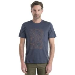Icebreaker Tech Lite II Alpine Crossing Short Sleeve Tee Men - Graphite