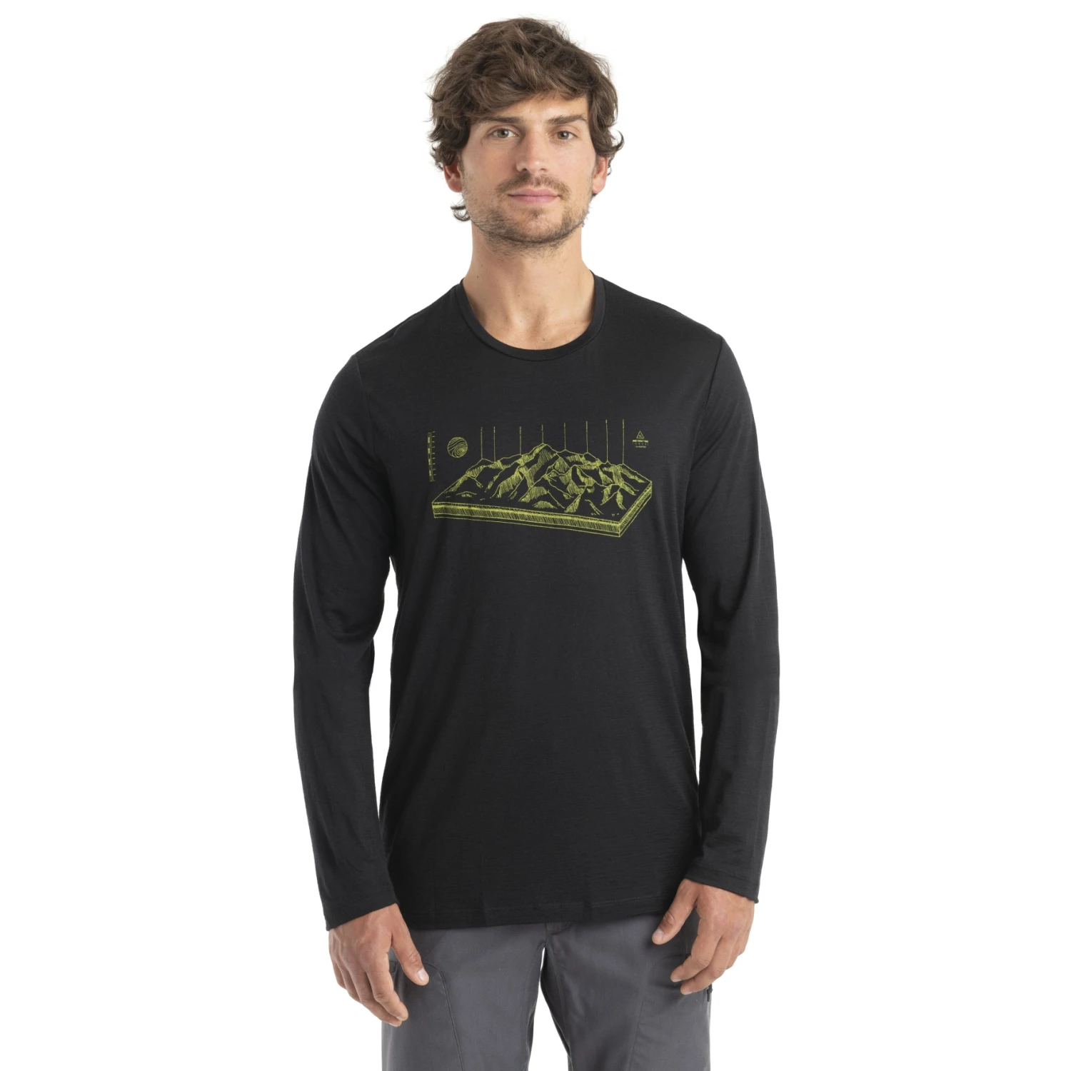Icebreaker Tech Lite II Alps 3D Long Sleeve Tee Men - Black 3 Icebreaker Tech Lite II Alps 3D Long Sleeve Tee Men - Black