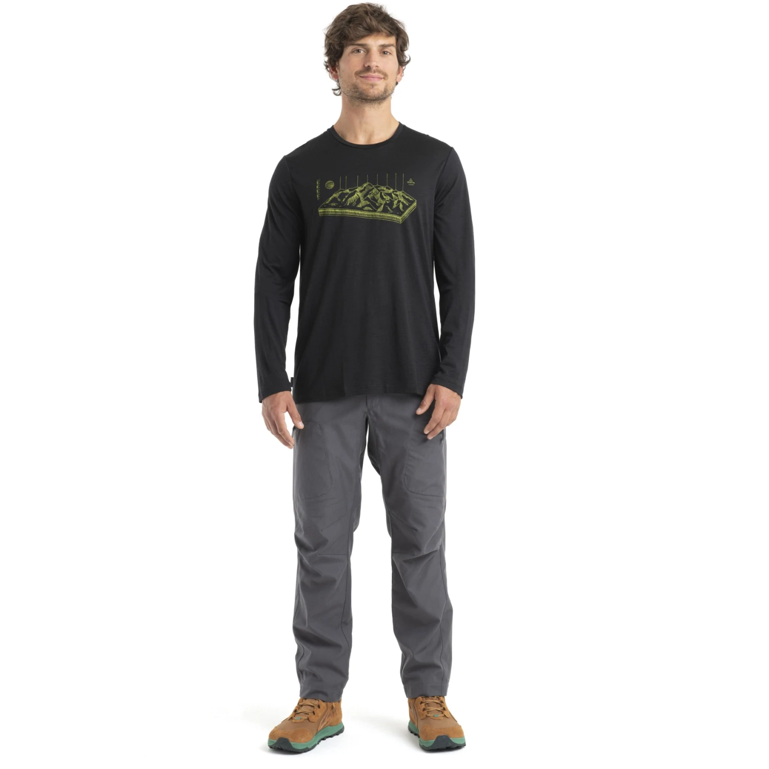 Icebreaker Tech Lite II Alps 3D Long Sleeve Tee Men - Black 7 Icebreaker Tech Lite II Alps 3D Long Sleeve Tee Men - Black - Image 5