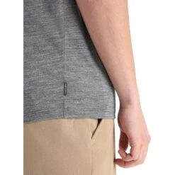 Icebreaker Tech Lite II Cadence Paths Short Sleeve Tee Men - Gritstone Hthr -Icebreaker icebreaker mens tech lite ii cadence paths short sleeve tee gritstone hthr 7 1383921