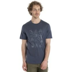 Icebreaker Tech Lite II Camp Essentials Short Sleeve Tee Men - Graphite