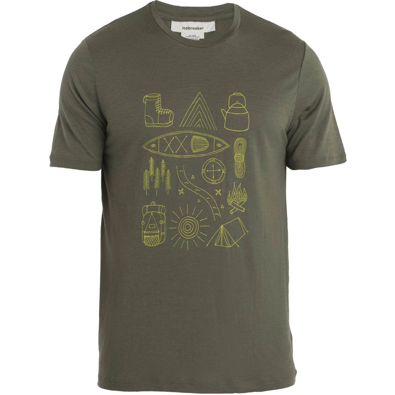 Icebreaker Tech Lite II Camp Essentials Short Sleeve Tee Men - Loden 5 Icebreaker Tech Lite II Camp Essentials Short Sleeve Tee Men - Loden - Image 3