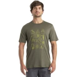 Icebreaker Tech Lite II Camp Essentials Short Sleeve Tee Men - Loden