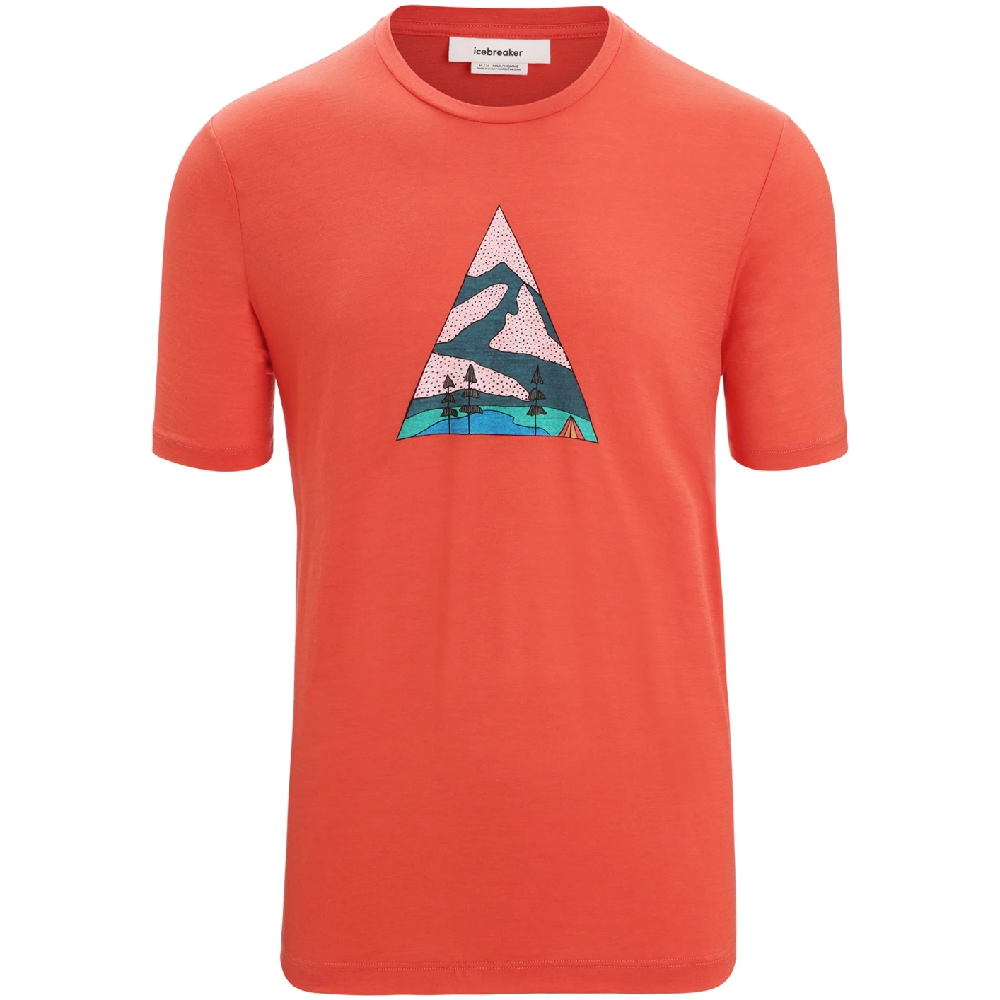 Icebreaker Tech Lite II Camping Grounds Short Sleeve Tee Men - Vibrant Earth 5 Icebreaker Tech Lite II Camping Grounds Short Sleeve Tee Men - Vibrant Earth - Image 3