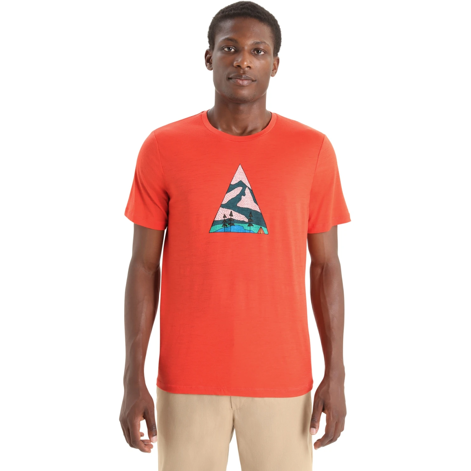 Icebreaker Tech Lite II Camping Grounds Short Sleeve Tee Men - Vibrant Earth 3 Icebreaker Tech Lite II Camping Grounds Short Sleeve Tee Men - Vibrant Earth